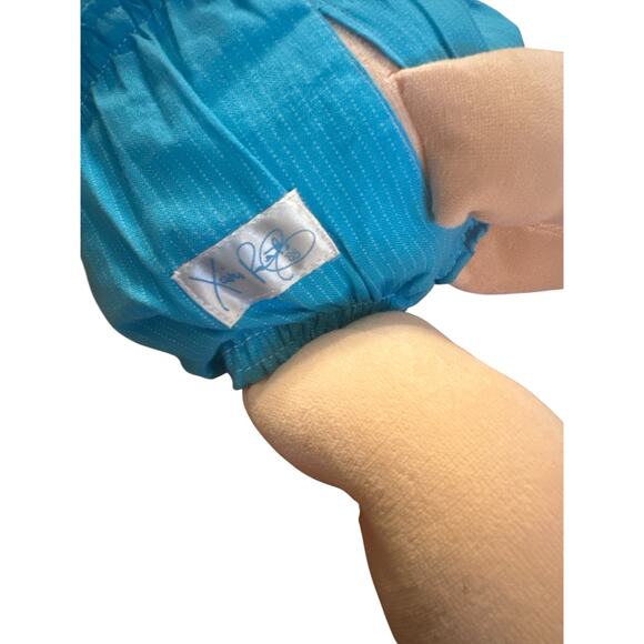 Vintage 1983 Cabbage Patch Kids Doll Koosas Puppy Dog Rare Peach Blue Overalls - Picture 5 of 7